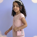 Pink leather bag