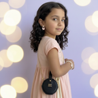 Round black bag