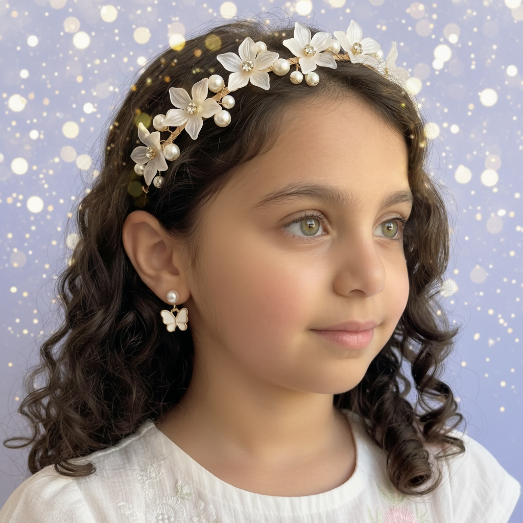 White floral crown 2 portrait