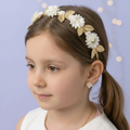 White floral crown portrait